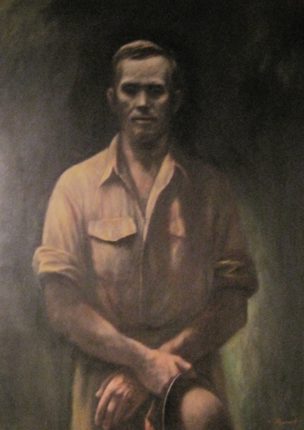 Alexander Brook (American, 1898–1980). <em>Remember Me? I Was at Bataan</em>, ca. 1943. Oil on canvas, 40 × 28 7/8 in. (101.6 × 73.3 cm). Brooklyn Museum, Gift of the United States Treasury Department, 45.58. © artist or artist's estate (Photo: Brooklyn Museum, CUR.45.58_overall01.jpg)