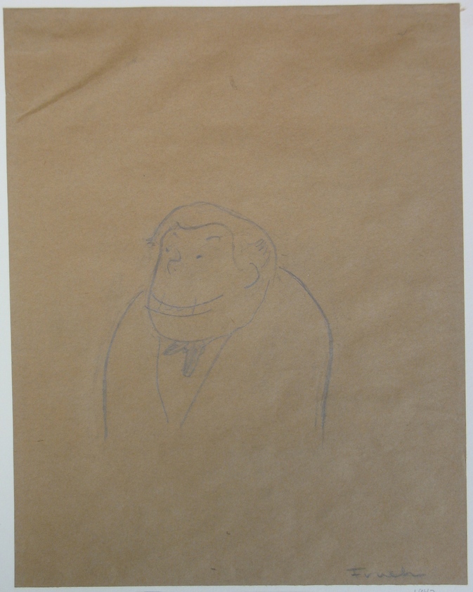 Alfred Frueh (American, 1880–1968). <em>Sketch of Abraham Walkowitz</em>, 1943. Graphite on paper, sheet: 10 7/16 x 8 1/16 in. (26.5 x 20.5 cm). Brooklyn Museum, Gift of Abraham Walkowitz, 47.146.2. © artist or artist's estate (Photo: Brooklyn Museum, CUR.47.146.2.jpg)