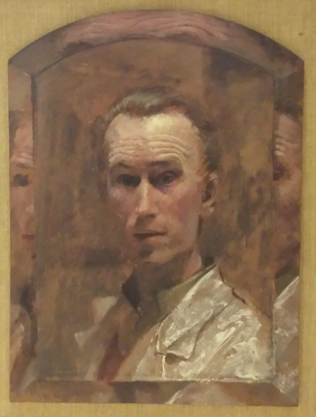 Jan Hoowij (American, born Holland, 1907–1987). <em>Self Portrait</em>, 1946. Oil on Masonite, 16 × 12 in. (40.6 × 30.5 cm). Brooklyn Museum, Anonymous gift, 47.198. © artist or artist's estate (Photo: Brooklyn Museum, CUR.47.198.jpg)