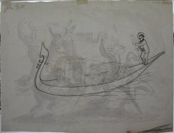 John Groth (American, 1908-1988). <em>World War II Illustration II</em>, before 1947. Ink and wash on paper, Sheet: 17 7/16 x 23 in. (44.3 x 58.4 cm). Brooklyn Museum, Gift of the artist, 47.238.2. © artist or artist's estate (Photo: Brooklyn Museum, CUR.47.238.2_verso.jpg)
