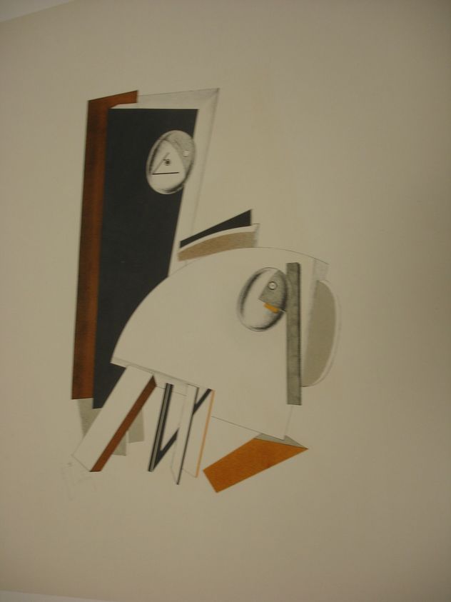 El Lissitzky (Russian, 1890-1941). <em>Anxious Ones (Angstliche)</em>, 1923. Lithograph on heavy wove paper, 13 3/8 x 9 13/16 in. (34 x 25 cm). Brooklyn Museum, By exchange, 50.191.4. © artist or artist's estate (Photo: Brooklyn Museum, CUR.50.191.4.jpg)