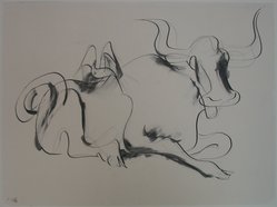 Henry John Meloy (American, 1902-1951). <em>The Bull</em>, n.d. Ink and graphite on paper, sheet: 14 7/8 x 20 in. (37.8 x 50.8 cm). Brooklyn Museum, Gift of Peter Meloy, 53.239. © artist or artist's estate (Photo: Brooklyn Museum, CUR.53.239.jpg)