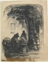 Eugene Higgins (American, 1874-1958). <em>The Exile's Return</em>, n.d. Ink and wash on paper, Sheet: 13 x 10 in. (33 x 25.4 cm). Brooklyn Museum, Gift of the artist, 57.26. © artist or artist's estate (Photo: Brooklyn Museum, CUR.57.26_overall.jpg)