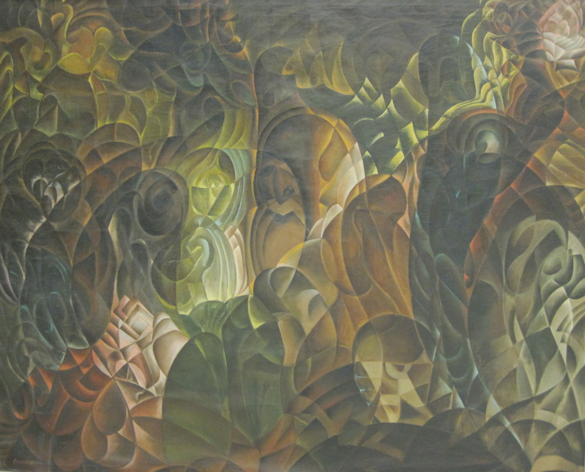 Joseph Lomoff (American, 1889-1956). <em>The Call of the Forest</em>. Oil on canvas, frame: 58 3/4 × 72 × 2 in. (149.2 × 182.9 × 5.1 cm). Brooklyn Museum, Gift of Mrs. Joseph Lomoff, 60.103. © artist or artist's estate (Photo: Brooklyn Museum, CUR.60.103.jpg)