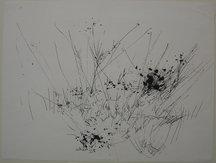 Jennett Lam (American, 1911-1985). <em>Untitled</em>, 1963. Pen and ink on paper, sheet: 11 13/16 x 15 5/8 in. (30 x 39.7 cm). Brooklyn Museum, Dick S. Ramsay Fund, 63.206. © artist or artist's estate (Photo: Brooklyn Museum, CUR.63.206.jpg)