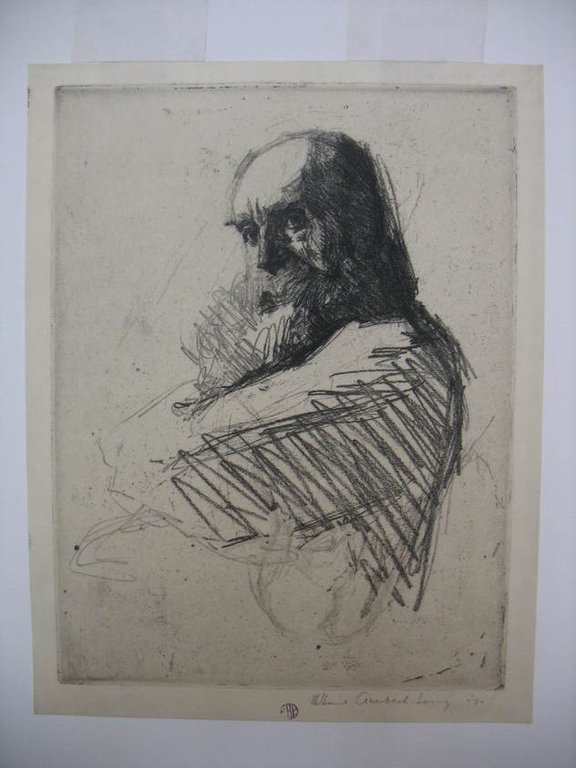 William Auerbach-Levy (American, 1889–1964). <em>Professor B</em>. Soft ground etching, Sheet: 10 1/4 x 7 15/16 in. (26 x 20.2 cm). Brooklyn Museum, Gift of The Louis E. Stern Foundation, Inc., 64.101.269. © artist or artist's estate (Photo: Brooklyn Museum, CUR.64.101.269.jpg)