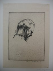 William Auerbach-Levy (American, 1889-1964). <em>Timothy Cole</em>, 1921. Etching, Sheet: 16 3/16 x 11 11/16 in. (41.1 x 29.7 cm). Brooklyn Museum, Gift of The Louis E. Stern Foundation, Inc., 64.101.271. © artist or artist's estate (Photo: Brooklyn Museum, CUR.64.101.271.jpg)