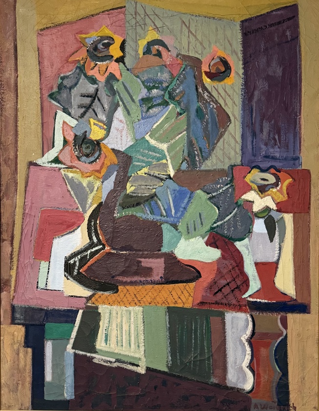 Agnes Weinrich (American, 1873–1946). <em>Still Life</em>, n.d. Oil on canvas, canvas size: 36 × 28 in. (91.4 × 71.1 cm). Brooklyn Museum, Gift of Raymond L. Myrer, 66.123. © artist or artist's estate (Photo: Brooklyn Museum, CUR.66.123.jpg)