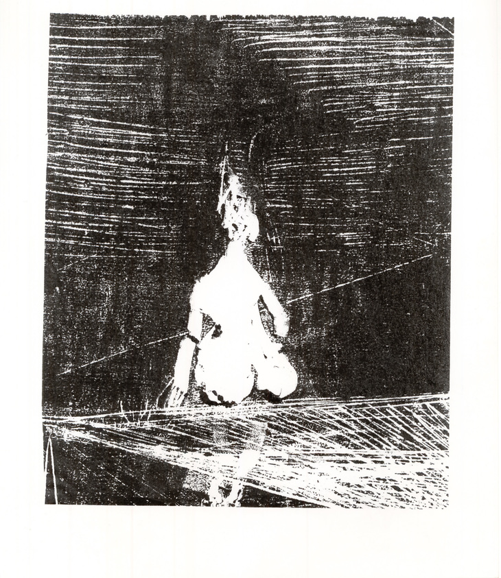 Bernard Reder (American, 1897-1963). <em>Seated Nude</em>. Woodcut on paper, 7 7/8 x 6 1/4 in. (20 x 15.9 cm). Brooklyn Museum, Gift of Mr. and Mrs. Warren Brandt, 66.197.18. © artist or artist's estate (Photo: Brooklyn Museum, CUR.66.197.18.jpg)