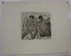 Harold Weston (American, 1894-1972). <em>Reticence</em>, 1928. Aquatint on wove paper, sheet: 9 15/16 x 12 13/16 in. (25.2 x 32.5 cm). Brooklyn Museum, Gift of the artist, 66.40.1. © artist or artist's estate (Photo: Brooklyn Museum, CUR.66.40.1.jpg)