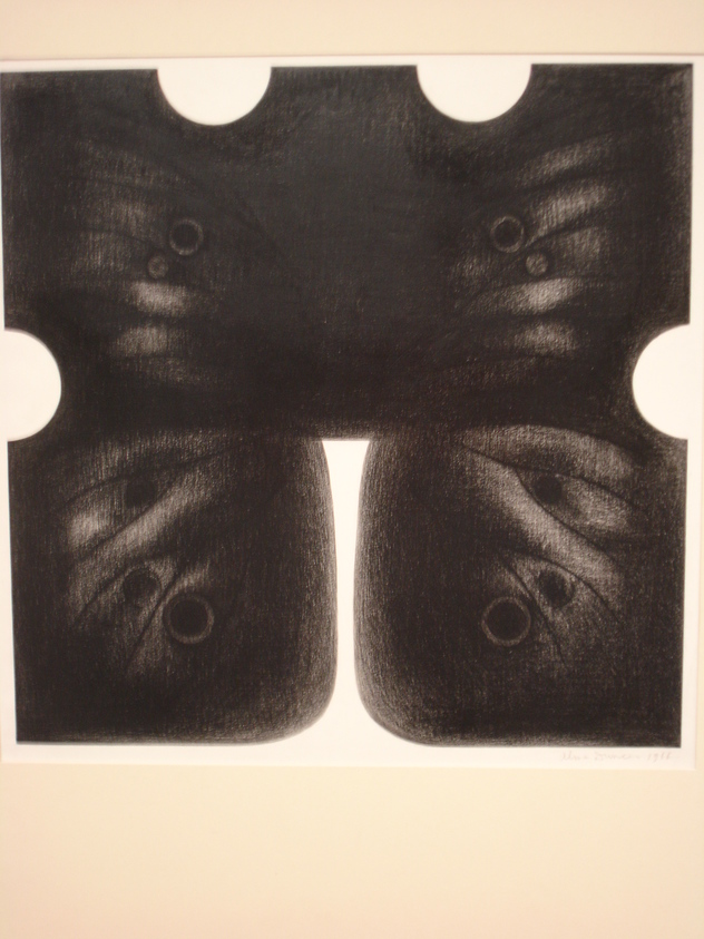 Alma Duncan (Canadian, 1917-2004). <em>Woman Series, black Butterfly</em>, 1966. Conte crayon on vellum, 20 x 20 in. (50.8 x 50.8 cm). Brooklyn Museum, Frederick Loeser Fund, 67.149. © artist or artist's estate (Photo: Brooklyn Museum, CUR.67.149.jpg)