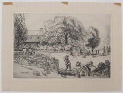 Mahonri M. Young (American, 1877-1957). <em>Spring in Connecticut</em>, ca. 1940. Etching, Sheet: 10 15/16 x 14 15/16 in. (27.8 x 37.9 cm). Brooklyn Museum, Gift of Mrs. Harold J. Baily, 67.27.12. © artist or artist's estate (Photo: Brooklyn Museum, CUR.67.27.12.jpg)