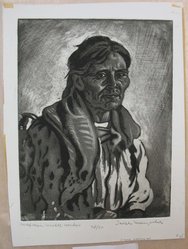 Joseph Margulies (American, 1896-1984). <em>Mexican Milk Vendor</em>, 20th century. Aquatint on white wove paper, Image: 9 5/8 x 7 1/4 in. (24.4 x 18.4 cm). Brooklyn Museum, Gift of the Society of American Graphic Artists in memory of John von Wicht, 71.60.48. © artist or artist's estate (Photo: Brooklyn Museum, CUR.71.60.48.jpg)