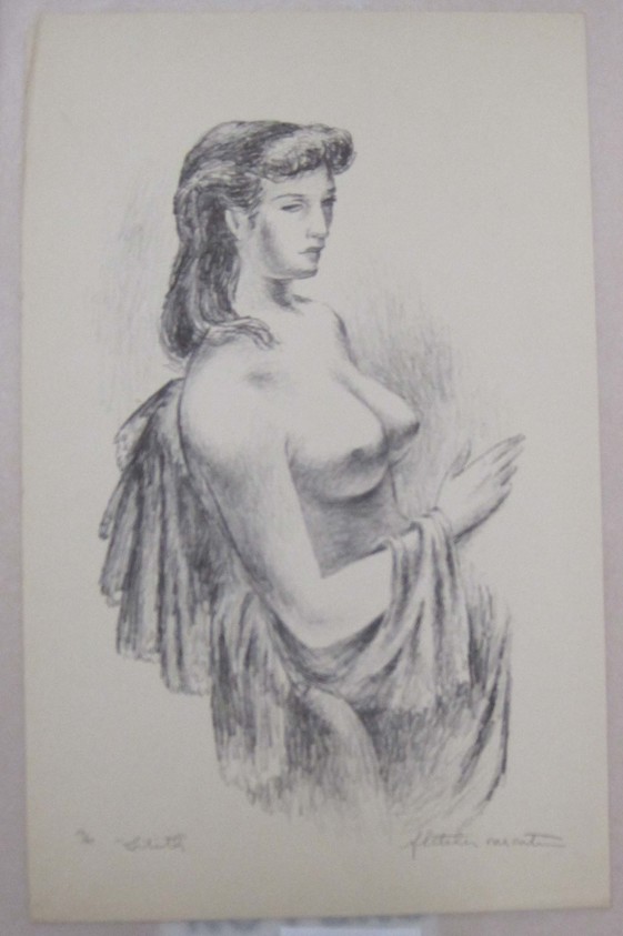 Fletcher Martin (American, 1904–1979). <em>Lilith</em>. Lithograph on paper, sheet: 18 15/16 x 11 7/8 in. (48.1 x 30.1 cm). Brooklyn Museum, Gift of Howard Moorepark, 80.136.1. © artist or artist's estate (Photo: Brooklyn Museum, CUR.80.136.1.jpg)