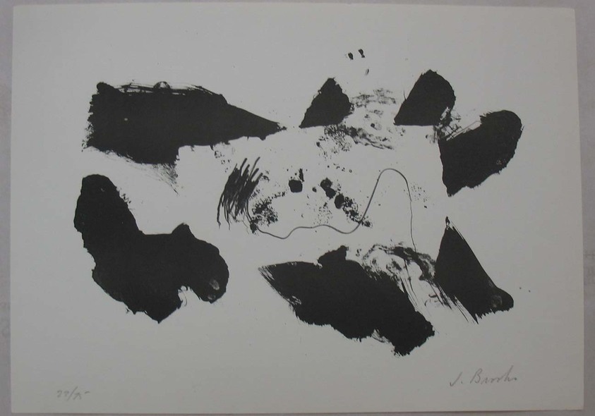 James Brooks (American, 1906–1992). <em>Black and White</em>, 1961. Lithograph on paper, Sheet: 10 1/16 x 13 15/16 in. (25.5 x 35.4 cm). Brooklyn Museum, Anonymous gift, 80.209.14. © artist or artist's estate (Photo: Brooklyn Museum, CUR.80.209.14.jpg)