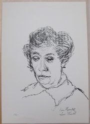 Leon Hartl (American, 1889-1973). <em>Woman's Head</em>, 1961. Lithograph, Sheet: 14 x 9 13/16 in. (35.6 x 25 cm). Brooklyn Museum, Anonymous gift, 80.209.47. © artist or artist's estate (Photo: Brooklyn Museum, CUR.80.209.47.jpg)
