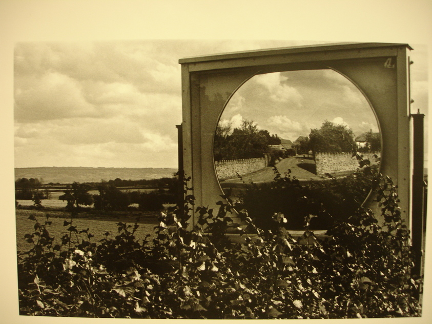 Sidney Kerner (American, 1920-2013). <em>Landscape with Mirror (England)</em>, 1978. Gelatin silver photograph, sheet: 12 × 14 1/8 in. (30.5 × 35.9 cm). Brooklyn Museum, Gift of Anna Bisso, 81.147.8. © artist or artist's estate (Photo: Brooklyn Museum, CUR.81.147.8.jpg)