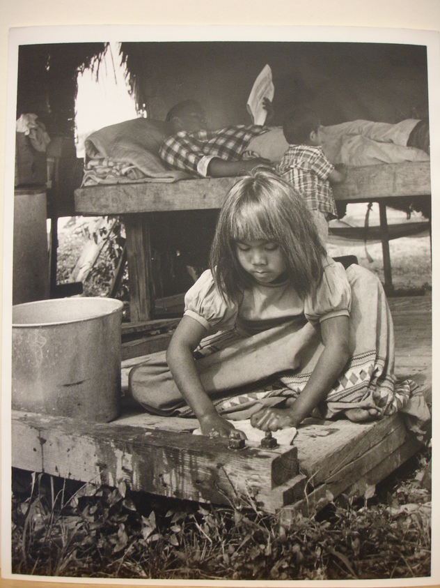 Grete Mannheim (American, born Germany, 1909-1986). <em>Seminole Indian Girl Washing Clothes</em>, 1956. Gelatin silver photograph, sheet: 10 × 8 in. (25.4 × 20.3 cm). Brooklyn Museum, Gift of the artist, 84.232.3. © artist or artist's estate (Photo: Brooklyn Museum, CUR.84.232.3.jpg)