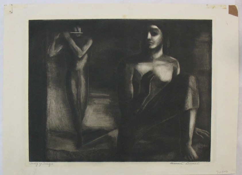 Lewis C. Daniel (American, 1901–1952). <em>Song of Songs</em>, n.d. Mezzotint, Sheet: 13 1/16 x 17 15/16 in. (33.1 x 45.6 cm). Brooklyn Museum, Gift of IBM Gallery of Science and Art, 85.187.14. © artist or artist's estate (Photo: Brooklyn Museum, CUR.85.187.14.jpg)