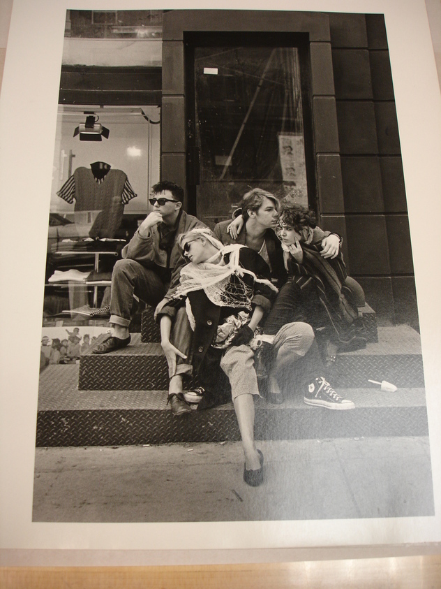 Carl Glassman (American, born 1948). <em>Four Friends</em>, 1984. Gelatin silver photograph, image: 12 9/16 x 8 1/4 in. (31.9 x 21 cm). Brooklyn Museum, Gift of Michael Winkleman and Andrea Olstein, 85.254.1. © artist or artist's estate (Photo: Brooklyn Museum, CUR.85.254.1.jpg)