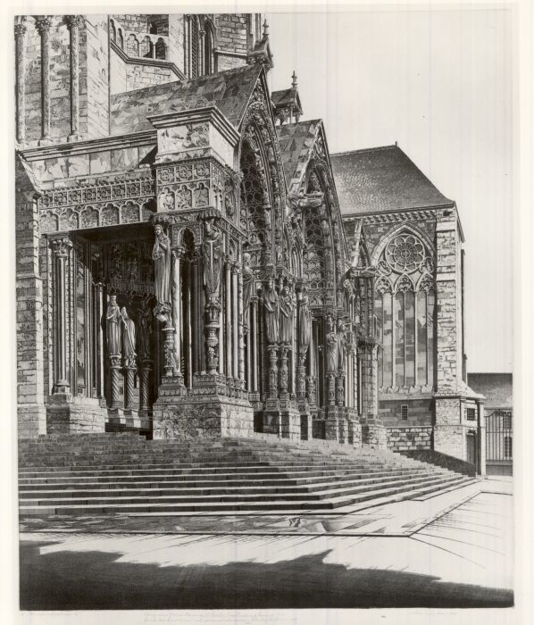 John Taylor Arms (American, 1887–1953). <em>North Part of Chartres Cathedral</em>, 1939. Etching Brooklyn Museum, Bequest of Louise Seaman Bechtel, 86.38.10. © artist or artist's estate (Photo: Brooklyn Museum, CUR.86.38.10.jpg)