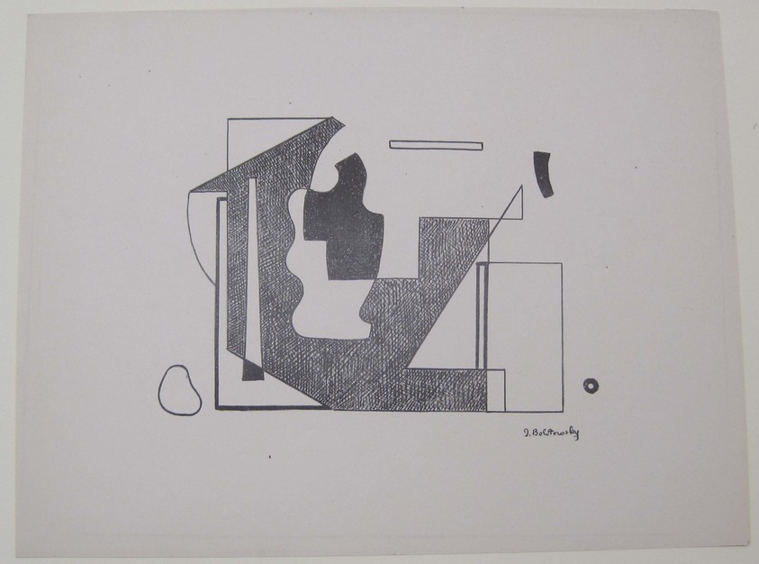 Ilya Bolotowsky (American, born Russia, 1907–1981). <em>[Untitled]</em>, 1937. Off-set lithograph on wove paper, sheet: 9 3/8 x 12 in. (23.8 x 30.5 cm). Brooklyn Museum, Purchased with funds given by an anonymous donor, 88.54.2. © artist or artist's estate (Photo: Brooklyn Museum, CUR.88.54.2.jpg)