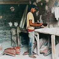 Yto Barrada (French, born 1971). <em>Untitled (Fossil Preparator’s Workshop)</em>, 2012–2015. Dye coupler print, sheet: 24 3/16 × 20 in. (61.4 × 50.8 cm). Brooklyn Museum, The Sir Mark Fehrs Haukohl Collection at Los Angeles County Museum of Art and Brooklyn Museum, purchased with funds provided by the Ralph M. Parsons Fund, 2023.22.3. © artist or artist's estate (Photo: Photo: LACMA, CUR_2023.22.3_overall.jpg)