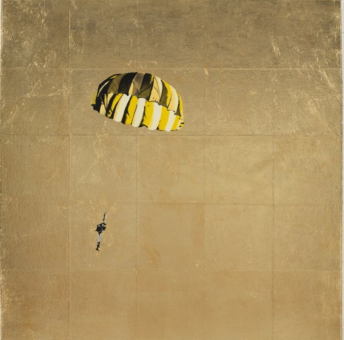 Isca Greenfield-Sanders (American, born 1978). Yellow and Black Parachute